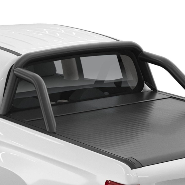 Stainless Steel Rollbar, Mountain Top, Black Color, Mitsubishi L200 Extra Cab 2015 - 2019 - EDK.ro