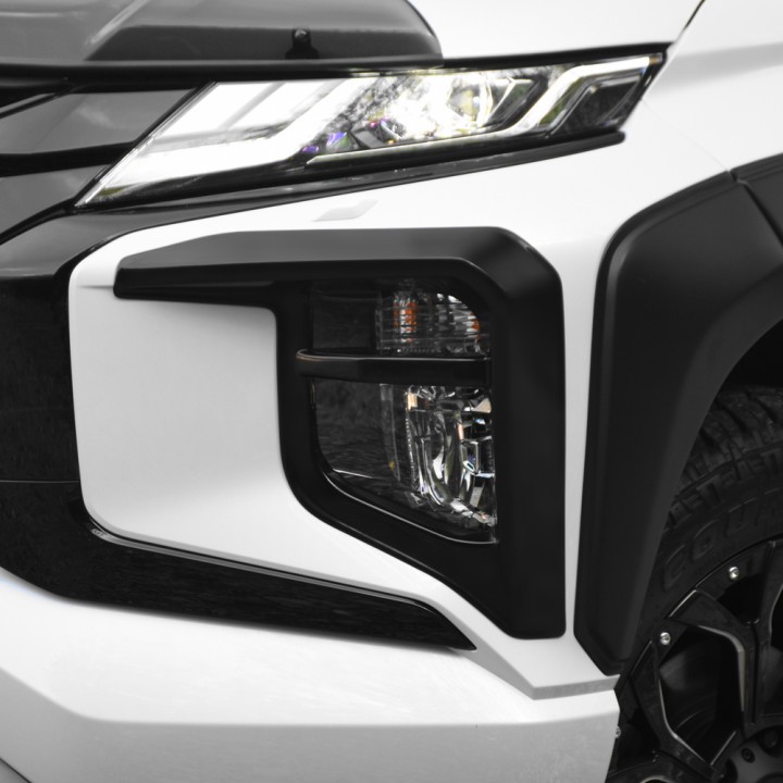 Capac Proiector Ceață, Predator Series 6 Matt Black, Mitsubishi L200 Cabină Dublă 2019 - 2021 - EDK.ro
