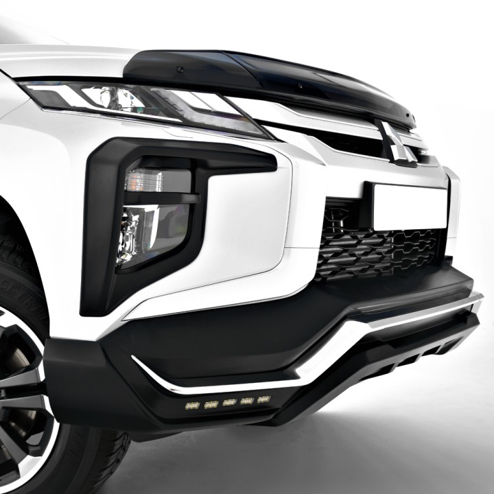 Lumini de Zi, Predator Bumper Mask, Mitsubishi L200 Cabină Dublă 2019 - 2021 - EDK.ro