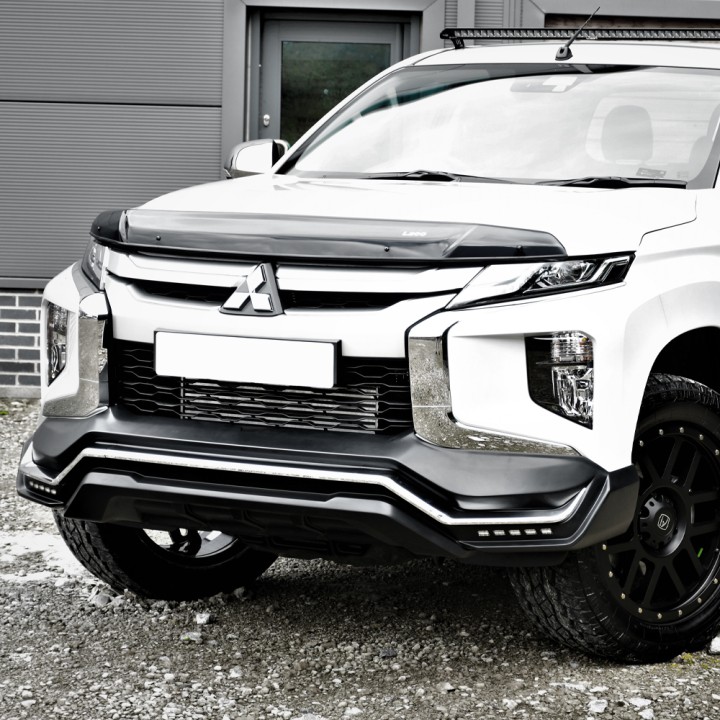 Daytime Running Lights, Predator Bumper Mask, Mitsubishi L200 Double Cab 2019 - 2021 - EDK.ro