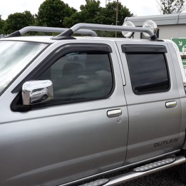Wind Deflectors Set of 4, Trux, Color Dark Smoke, Nissan Navara Double Cab 1998 - 2002 - EDK.ro