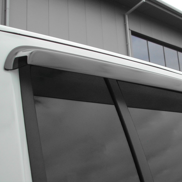 Wind Deflectors Set of 4, Trux, Color Dark Smoke, Nissan Navara Double Cab 2005 - 2015 - EDK.ro