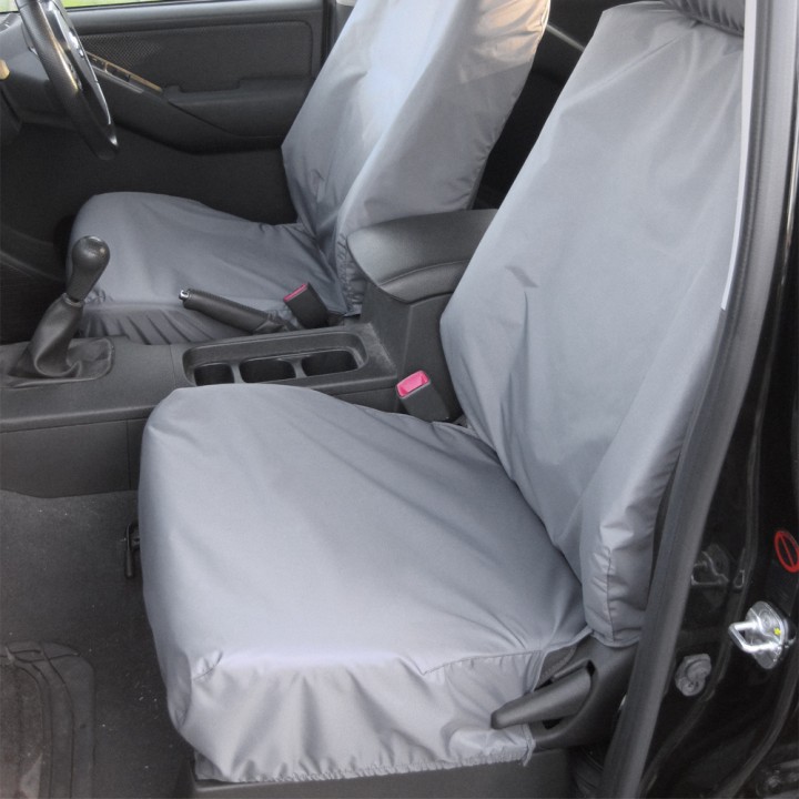 Huse Scaune, Trux Personalizate Impermeabile Față, Nissan Navara Cabină Dublă / Cabină Extra 2005 - 2015 - EDK.ro