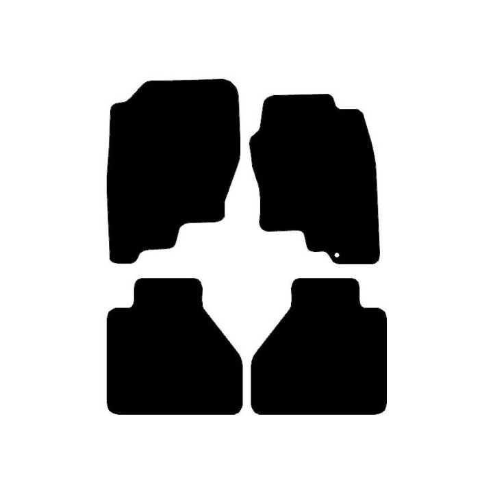 Covorașe, Trux Personalizate Față Cauciuc (3 mm Diamond – 4 Bucăți), Nissan Navara Cabină Dublă 2005 - 2009 - EDK.ro