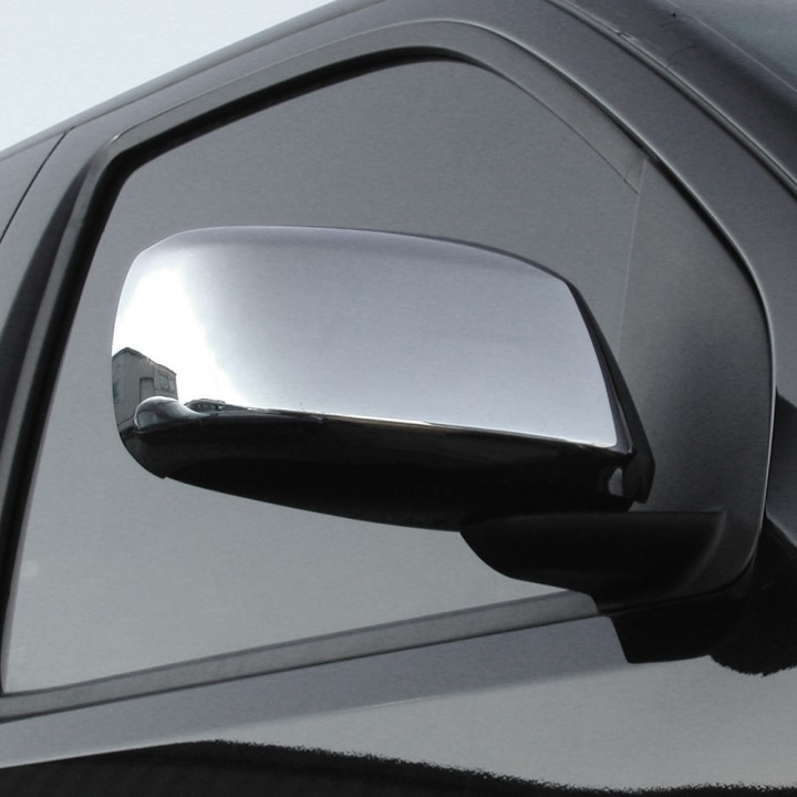 Mirror Covers, Trux, Color Chrome, Nissan Navara Double Cab / Extra Cab 2005 - 2010 - EDK.ro
