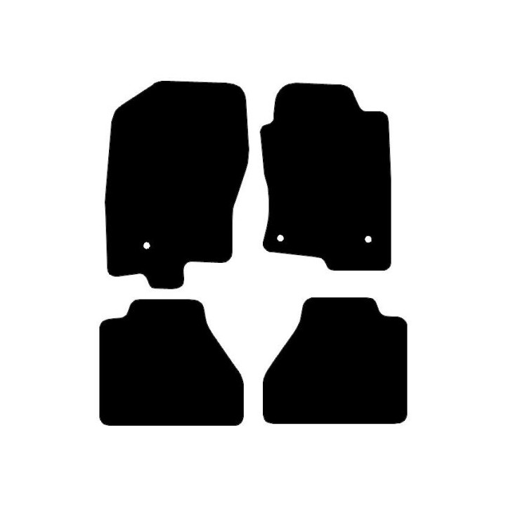 Floor Mats, Trux Tailored Front Rubber (Heavy-Duty Checker Plate – 4 Piece), Nissan Navara Double Cab 2010 - 2015 - EDK.ro