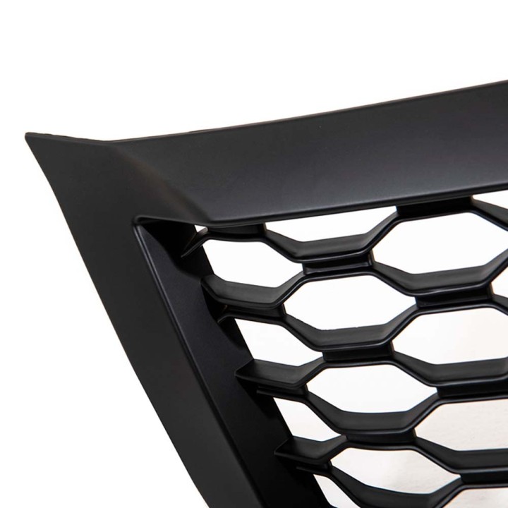 Front Grille, Trux Mesh Without Camera, Color Matt Black, Nissan Navara Double Cab 2016 - 2021 - EDK.ro