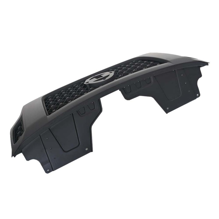 Grilă Față, Predator Camera Suport, Culoare Negru Mat, Nissan Navara Cabină Dublă 2016 - 2021 - EDK.ro