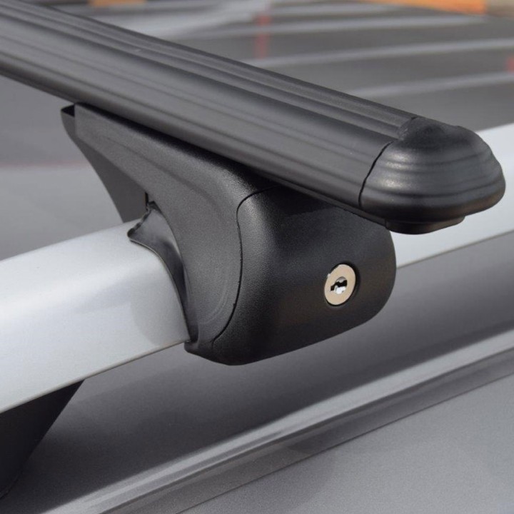 Roof Cross Bars, Trux Roof Rails, Color Black, Nissan Navara Double Cab 2016 - 2021 - EDK.ro