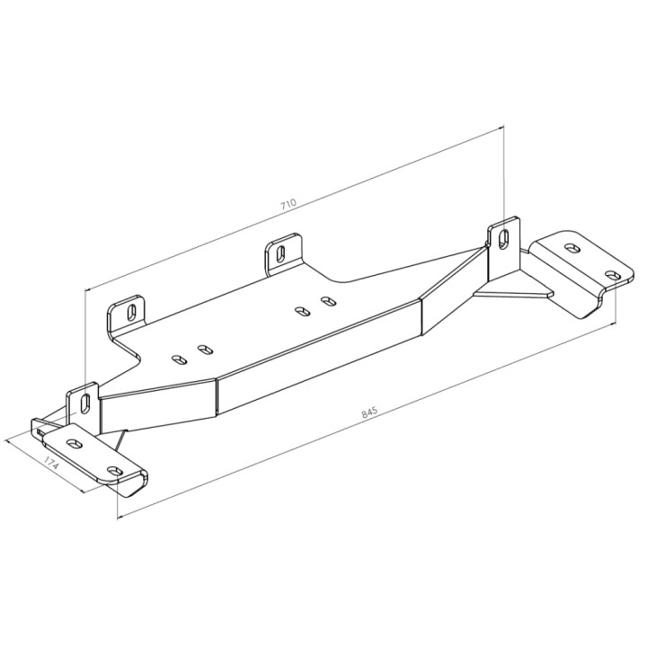 Winch Mounting Plate, Trux Front Bumper, Nissan Navara Double Cab 2016 - 2021 - EDK.ro