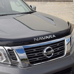 Deflector Capotă, Trux Logo, Culoare Fumuriu Închis, Nissan Navara Cabină Dublă / Cabină Extra 2016 - 2021 - EDK.ro