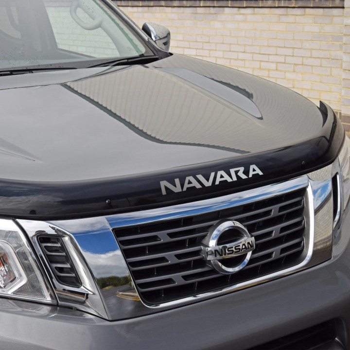 Deflector Capotă, Trux Logo, Culoare Fumuriu Închis, Nissan Navara Cabină Dublă / Cabină Extra 2016 - 2021 - EDK.ro