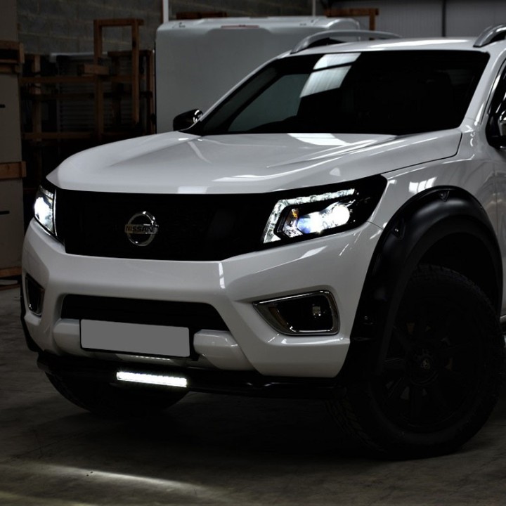 Bullbar Off-Road, Trux Spoiler Bar cu Lumini LED, Nissan Navara Cabină Dublă / Cabină Extra 2016 - 2021 - EDK.ro