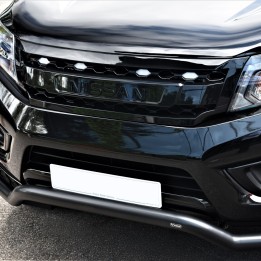Front Grille, Predator LEDs, Color Gloss Black, Nissan Navara Double Cab / Extra Cab 2016 - 2021 - EDK.ro
