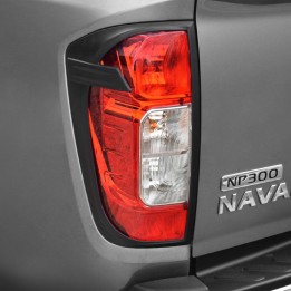 Rear Light Covers, Trux, Color Matt Black, Nissan Navara Double Cab / Extra Cab 2016 - 2021 - EDK.ro