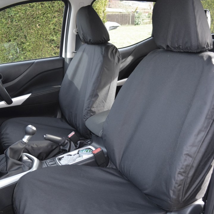 Seat Covers, Trux Tailored Waterproof Front, Nissan Navara Double Cab / Extra Cab 2016 - 2021 - EDK.ro