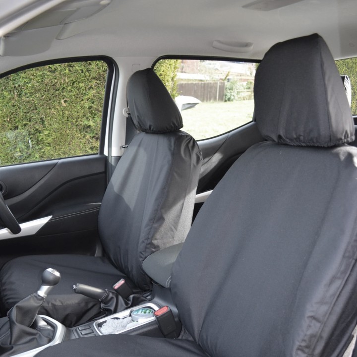 Huse Scaune, Trux Personalizate Impermeabile Față, Nissan Navara Cabină Dublă / Cabină Extra 2016 - 2021 - EDK.ro