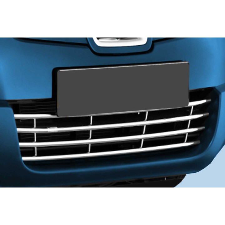 Steel Front Bumper Trim, Trux, Color Stainless, Nissan Qashqai 2006 - 2010 - EDK.ro