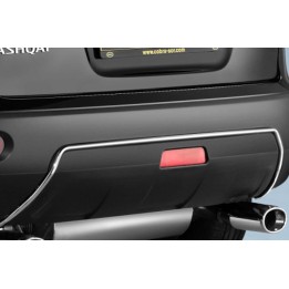 Ornamente Cromate pentru Bara Spate, Cobra, Culoare Crom, Nissan Qashqai 2007 - 2013 - EDK.ro