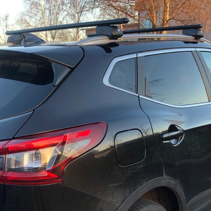 Roof Rack, Trux Cross Bars for Roof Rails, Color Black, Nissan Qashqai 2007 - 2013 - EDK.ro