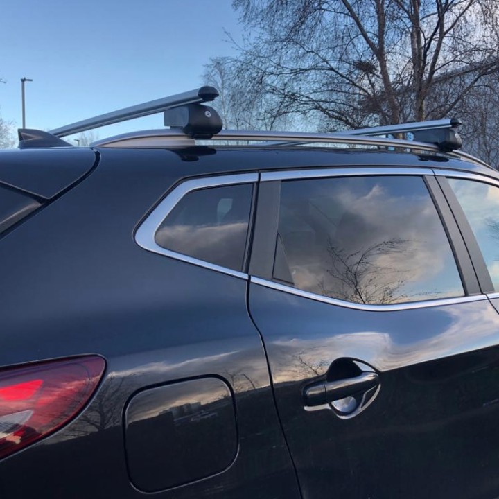 Roof Rack, Trux Cross Bars for Roof Rails, Color Silver, Nissan Qashqai - EDK.ro