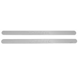 Door Sill Protectors, Trux Steel Embossed, Color Stainless, Nissan X-Trail 2007 - 2014 - EDK.ro