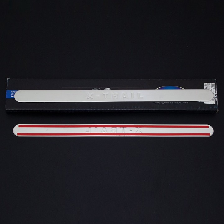 Door Sill Protectors, Trux Steel Embossed, Color Stainless, Nissan X-Trail 2007 - 2014 - EDK.ro