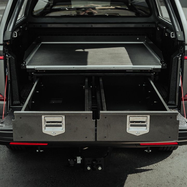 Tavă Glisantă, ProTop Twin Drawer System, SsangYong Musso Cabină Dublă 2018 - Prezent - EDK.ro