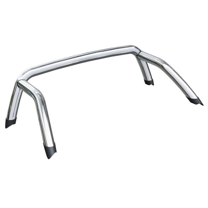 Stainless Steel Rollbar, Mountain Top, Silver Color, SsangYong Musso Double Cab 2018 - 2026 - EDK.ro