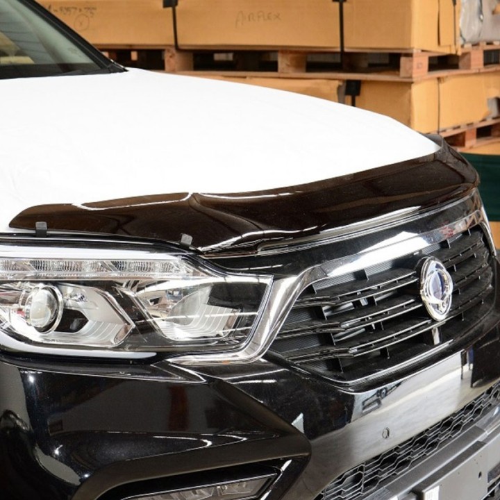 Deflector Capotă, Trux, Culoare Fumuriu Închis, SsangYong Musso Cabină Dublă 2018 - Prezent - EDK.ro