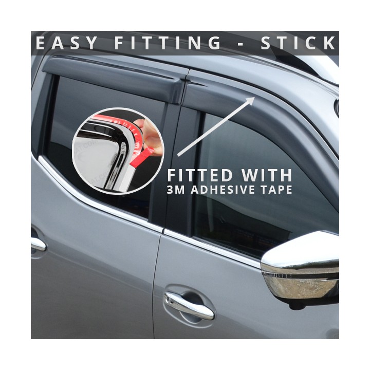 Wind Deflectors Set of 4, Trux C200, SsangYong Korando 2011 - 2018 - EDK.ro