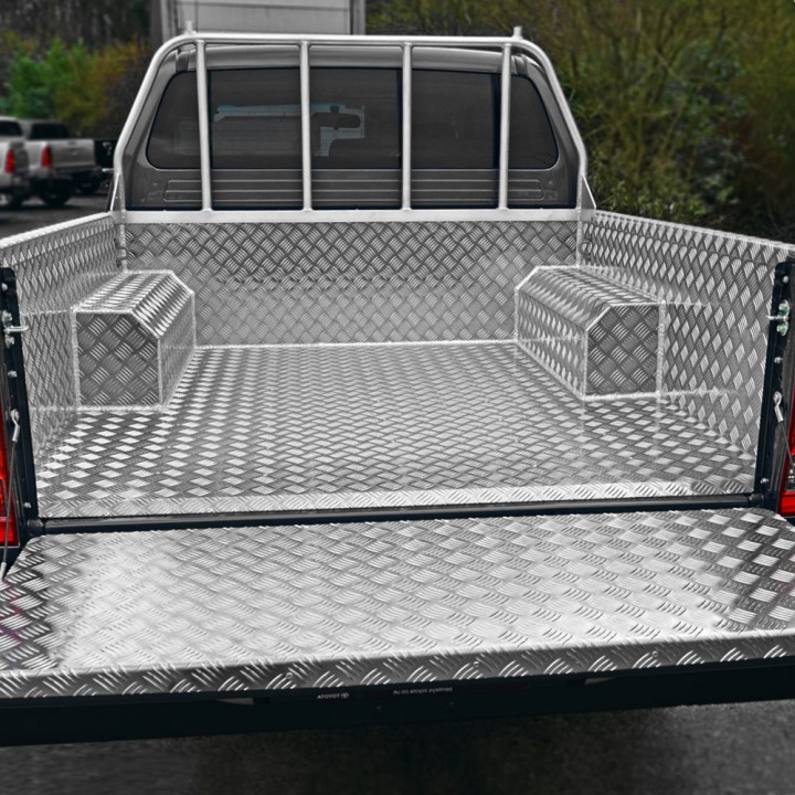 Over Rail Bed Liner, Samson Chequer, Toyota Hilux Double Cab 2005 - 2016 - EDK.ro