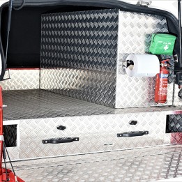 Drawer System, Trux Chequer Plate with Twin Drawers, Toyota Hilux Double Cab 2005 - 2016 - EDK.ro