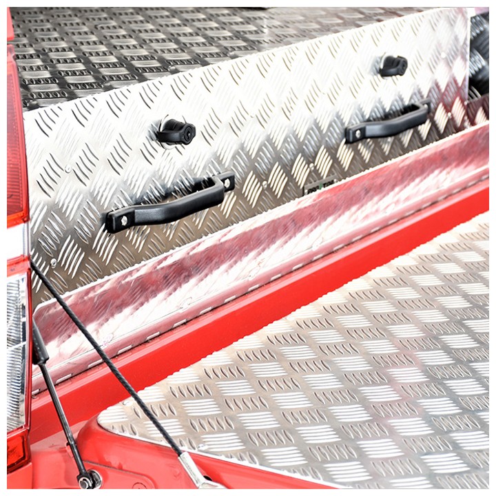 Sistem de Sertare, Trux Chequer Plate cu Twin Drawers, Toyota Hilux Cabină Dublă 2005 - 2016 - EDK.ro