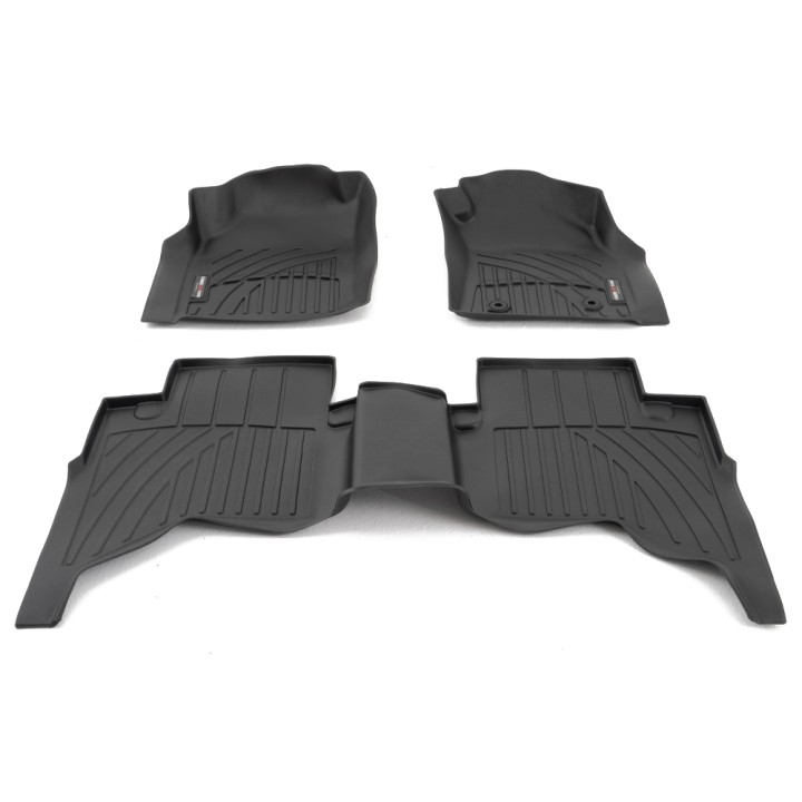 Floor Mats, Predator Full Set of 3D Ultra-Tray - Base Model, Toyota Hilux Double Cab 2005 - 2016 - EDK.ro
