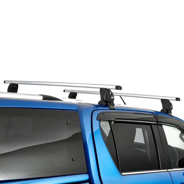Roof Bars, Alpha, Color Silver, Toyota Hilux Double Cab 2005 - 2016 - EDK.ro
