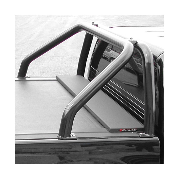 Rollbar Inox, Trux Single Hoop, Culoare Negru, Toyota Hilux Cabină Extra 2005 - 2016 - EDK.ro
