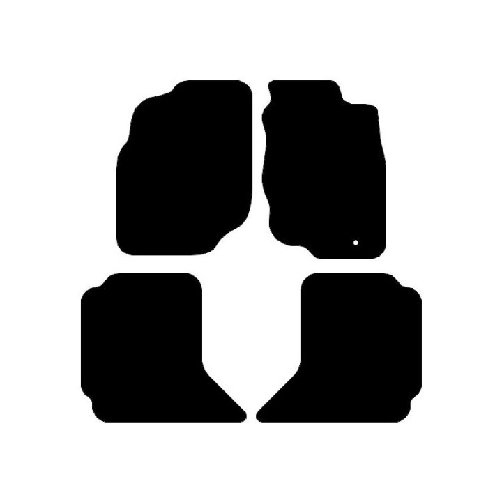 Covorașe, Trux Velur Mochetă Față (Welded Diamond Heel Pad – 4 Bucăți, ), Culoare Negru, Toyota Hilux Cabină Dublă 2005 - 2011 -