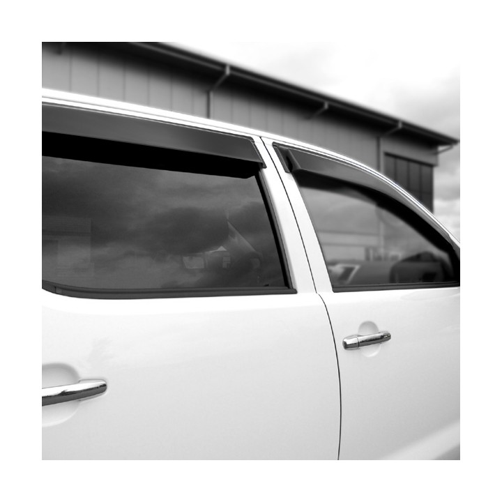 Wind Deflectors Set of 4, Trux, Color Dark Smoke, Toyota Hilux Double Cab 2011 - 2016 - EDK.ro