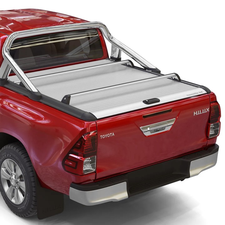 Bare Transversale de Plafon, Mountain Top Roll, Culoare Argintiu, Toyota Hilux Cabină Dublă 2016 - Prezent - EDK.ro