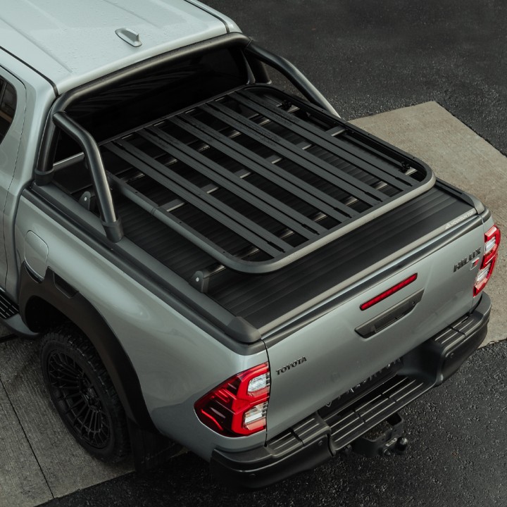 Platform Roof Rack, Predator Mountain Top Roll Covers (No Side Rails), Toyota Hilux Double Cab 2016 - Present - EDK.ro