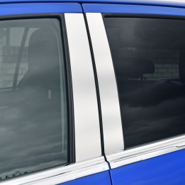 Door Pillar Trims, Trux Steel, Color Stainless, Toyota Hilux Invincible 2016 - 2020 - EDK.ro