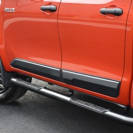 Protecție Portiere, Trux Side Body, Culoare Negru Mat, Toyota Hilux Invincible Cabină Dublă 2016 - 2020 - EDK.ro