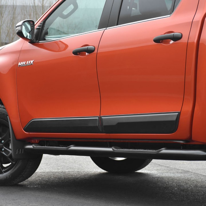 Protecție Portiere, Trux Side Body, Culoare Negru Mat, Toyota Hilux Invincible Cabină Dublă 2016 - 2020 - EDK.ro