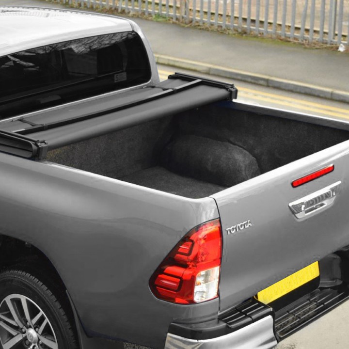 Soft Top Tonneau Bed Cover, Trux Tri-Fold, Toyota Hilux Invincible Double Cab 2016 - Present - EDK.ro