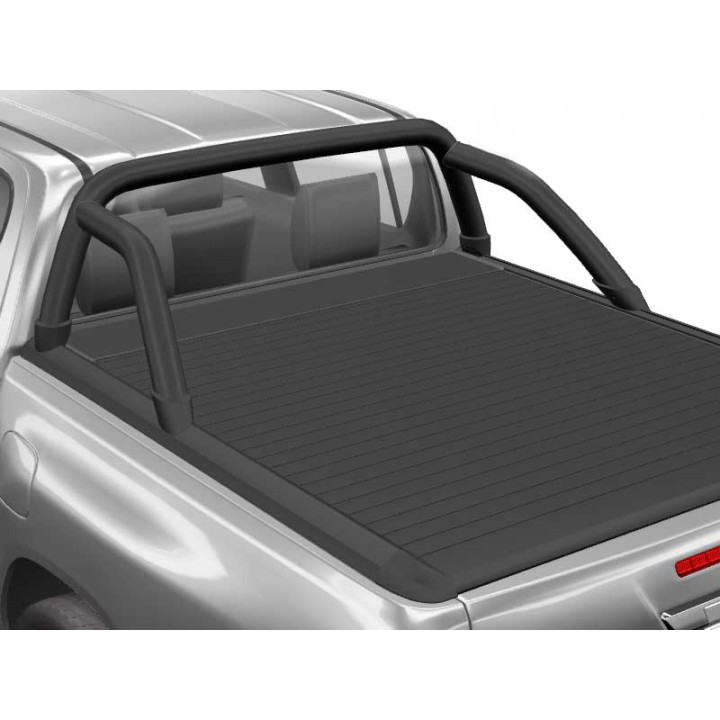 Stainless Steel Rollbar, Mountain Top EVO, Black Color, Toyota Hilux Extra Cab 2016 - 2026 - EDK.ro