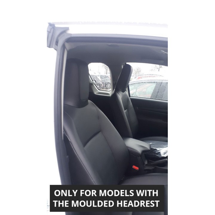 Seat Covers, Trux Active Pair of Front Tailored (Moulded Headrest), Toyota Hilux Extra Cab 2016 - 2026 - EDK.ro