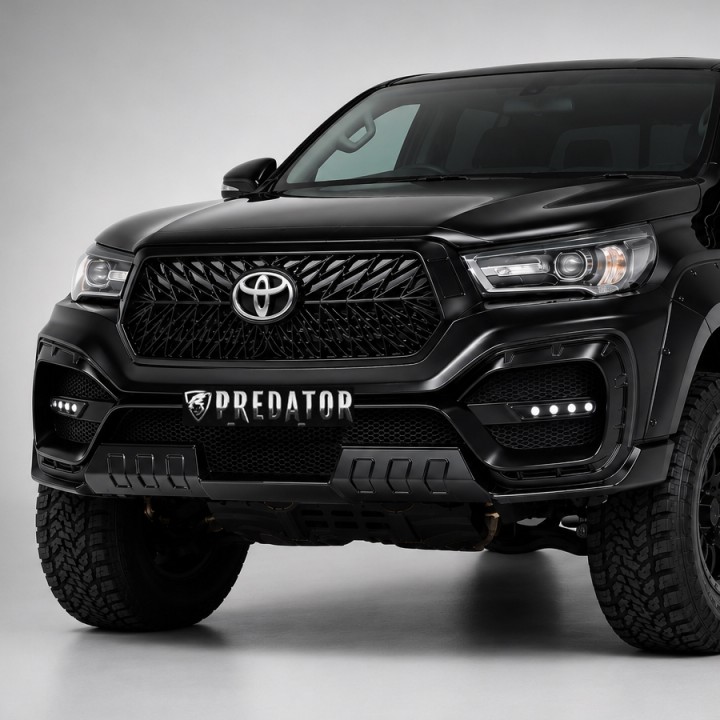 AMG Style Front Bumper with Arches, Predator, Toyota Hilux Double Cab 2016 - 2020 - EDK.ro