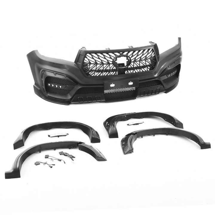 AMG Style Front Bumper with Arches, Predator, Toyota Hilux Double Cab 2016 - 2020 - EDK.ro