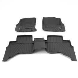 Floor Mats, Predator Set of 3D Ultra- - Auto Gearbox - LHD Cars, Toyota Hilux Double Cab 2016 - Present - EDK.ro